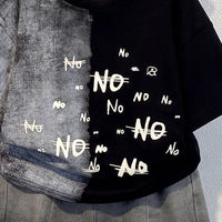 Boys Black Short Sleeve Typography Print T-Shirt With Denim Shorts Sets 2 pc. Sets
