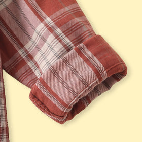 Boys Red Checked Long Sleeve Shirt Shirts