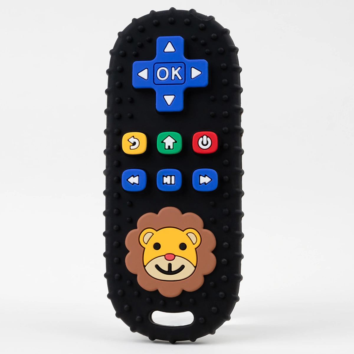 Baby Black Lion Remote-Control Shape Silicone Teether Trending Accessories Black Onesize