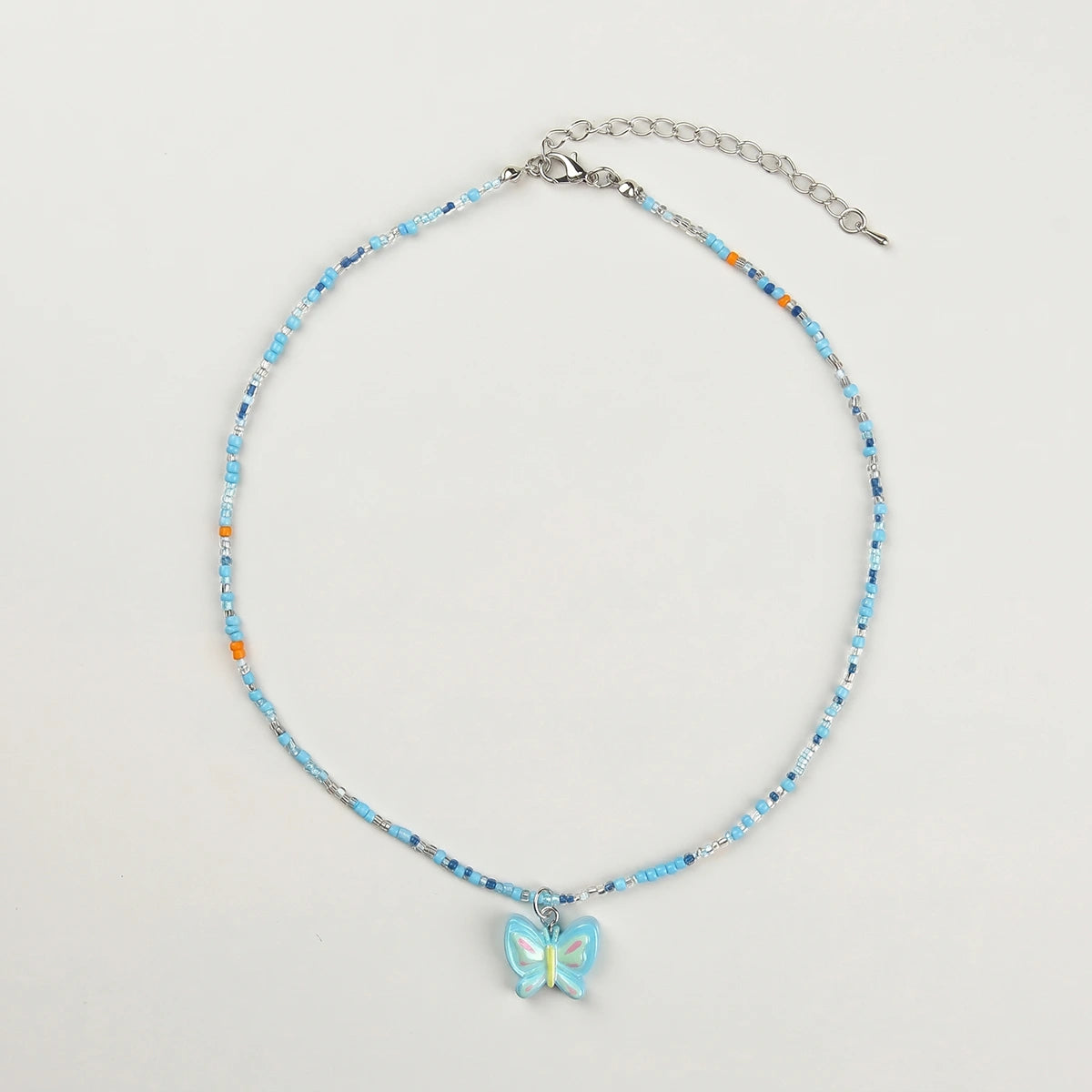Pack Of 5 Girls Multicolour Butterfly and Rainbow Beaded Necklace Sets Necklace and Chains