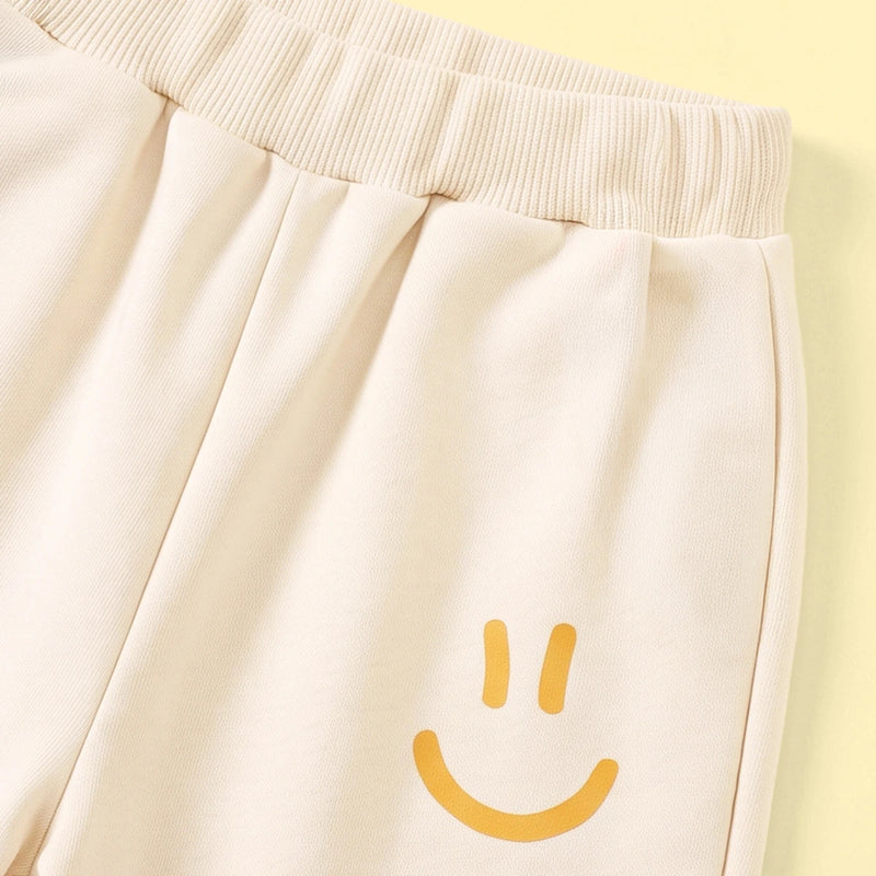 Boys Beige Typographic Sweatshirt & Joggers Co-ord Sets Sets