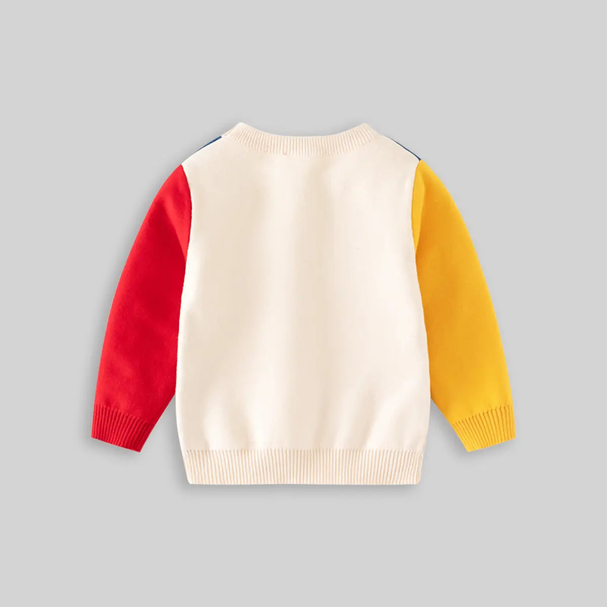 Boys Multicolor Sweater With Self-Design Excavator Theme Sweaters & Cardigans