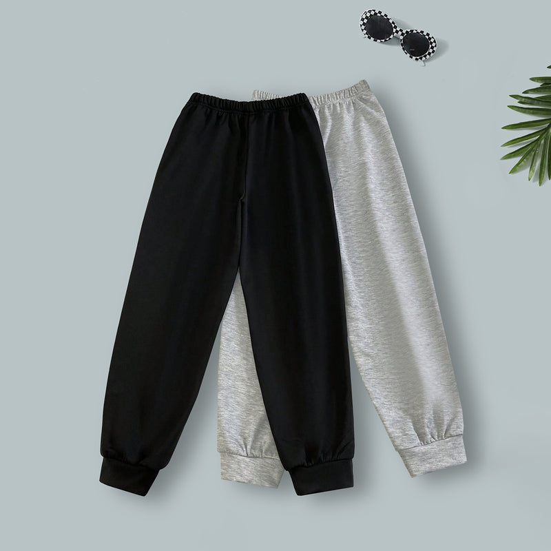 Boy Multicolor Joggers (Pack Of 2) Trackpants & Joggers Multicolor 7-8 Y