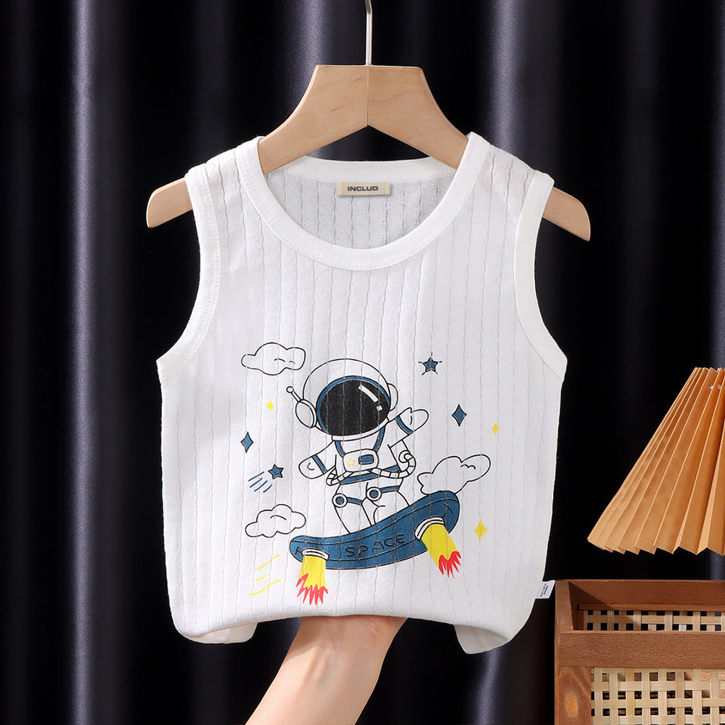 Boys Cartoon Graphic Vest