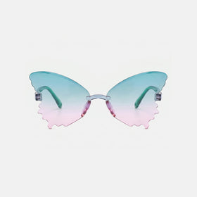 Girls Green Butterfly Gradient Sunglasses Sunglasses