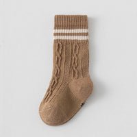 Pack of 6 Boys Multicolour Cable Knit Calf Length Socks Socks