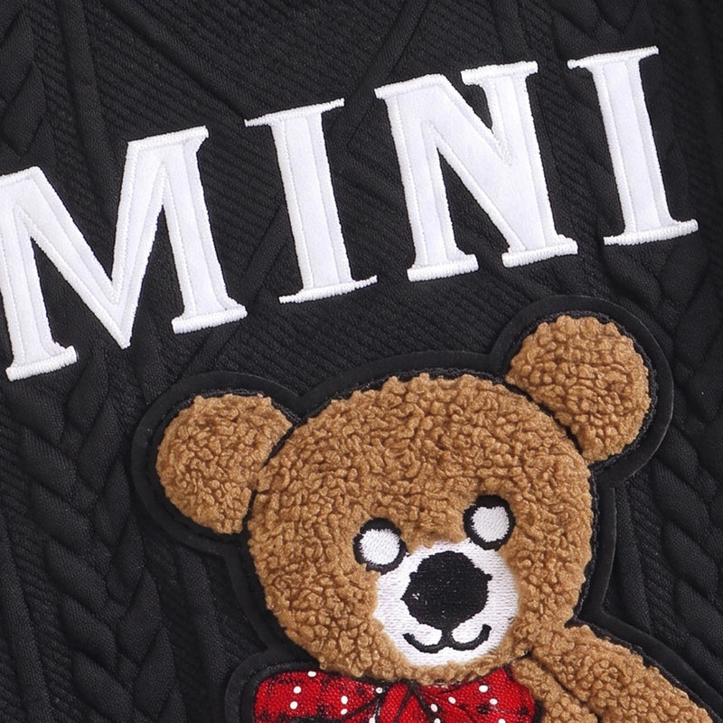Boys Black Embroidered Sweatshirt With Pants Sets 2 pc. Sets