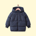 Boys Navy Blue Quilted Hooded Zip-up Jacket Coats & Jackets Navy Blue 1-2 Y
