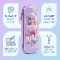 Elsa Frozen Purple Color Pencil Box for Girls Trending Accessories