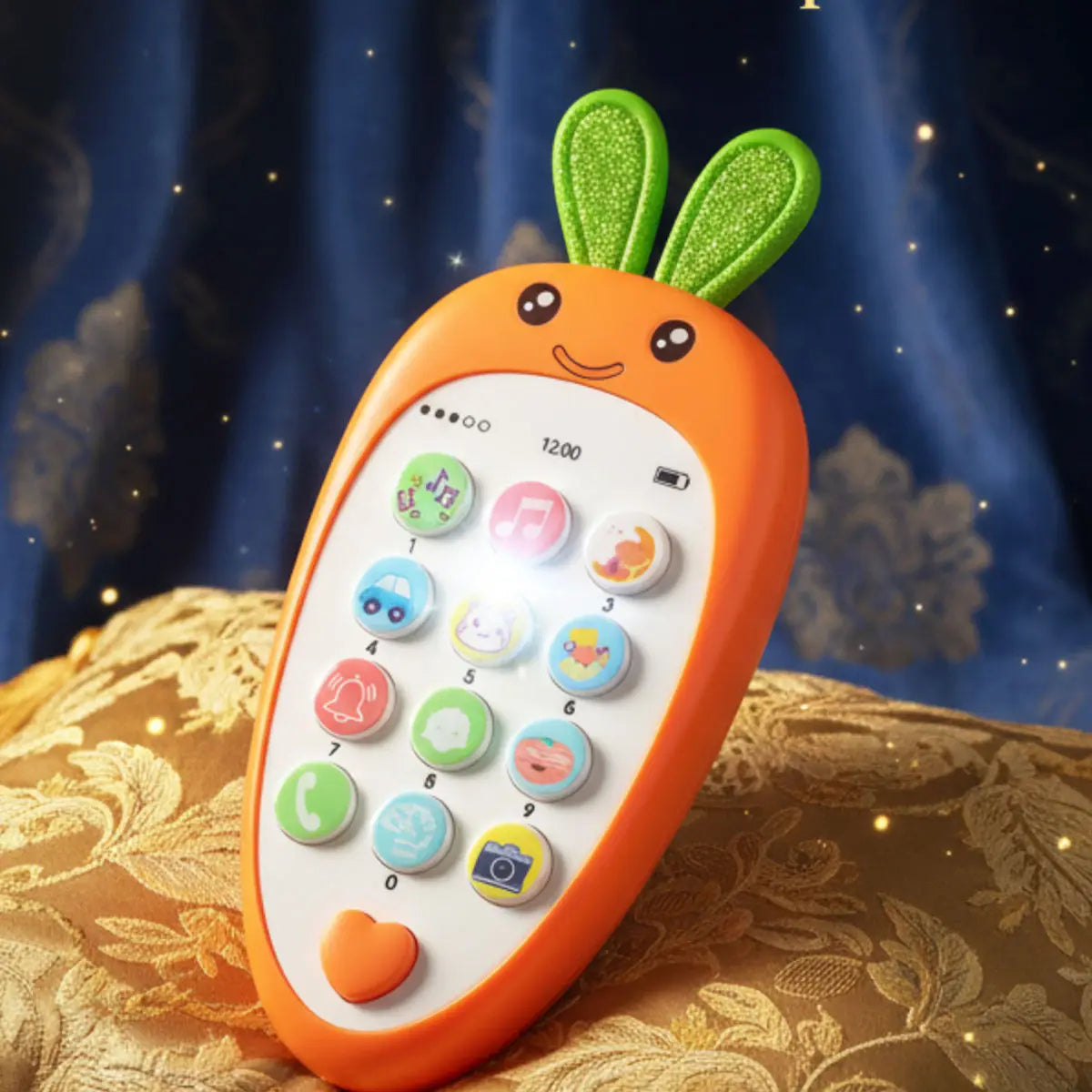 Kids Pink Carrot-Shape Musical Toy Phone Trending Accessories