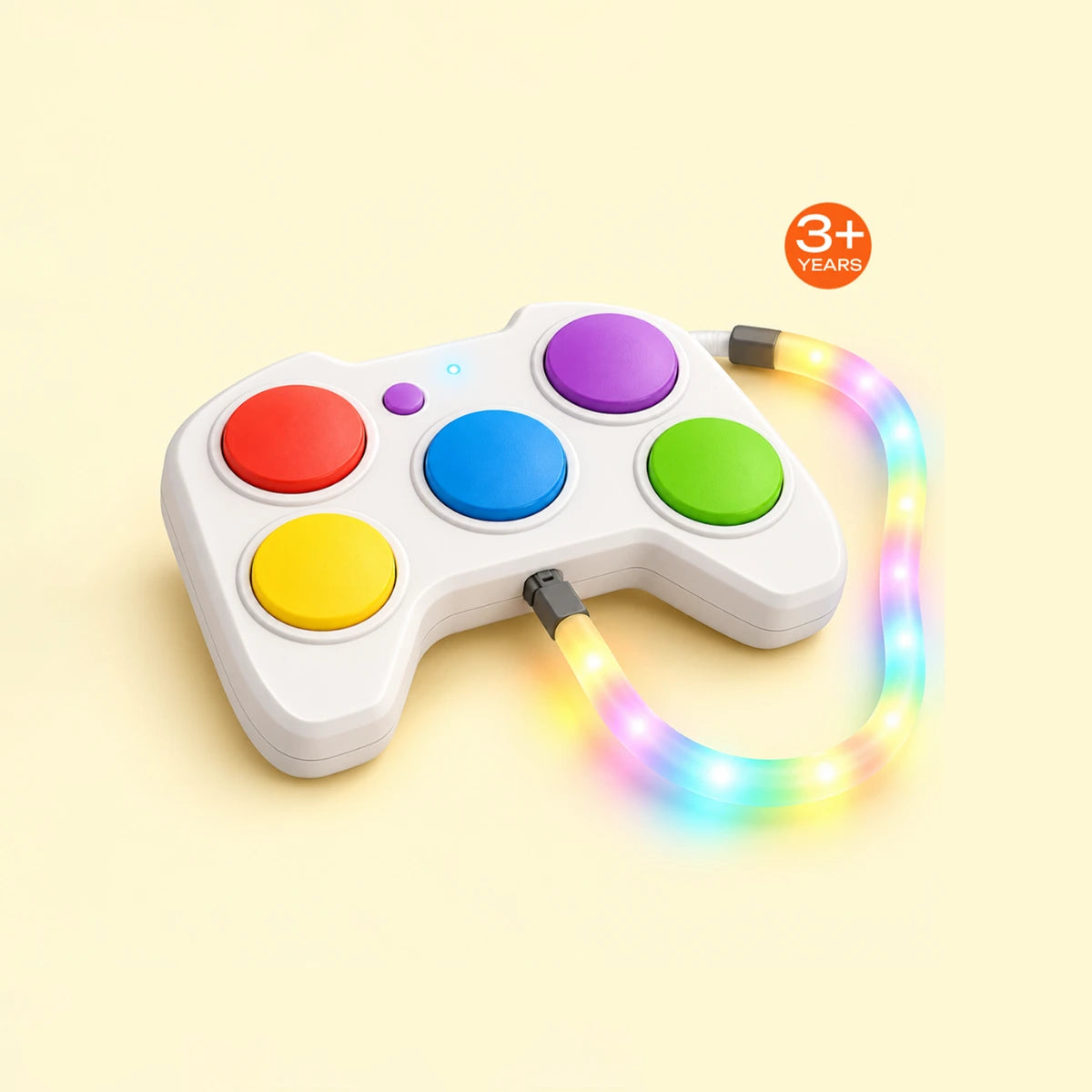 Kids Educational Game Controller Toy with Lights & Music for Ages 3 Year Plus Trending Accessories White Onesize