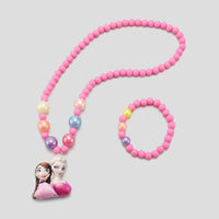 Pack Of 3 Girls Multicolour Strawberry & Princess Beaded Necklace & Bracelet Sets Necklace and Bracelet
