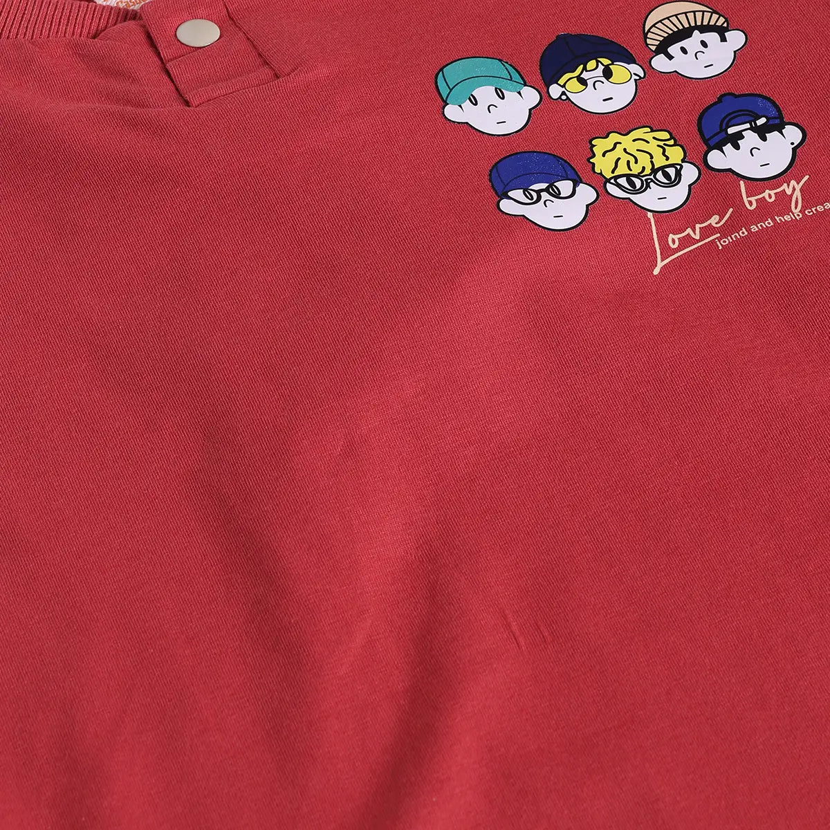 Boys Red Printed Short Sleeve T-Shirt With Elasticated Shorts Sets 2 pc. Sets