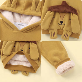 Boys Yellow Ear Applique Regular Sweatshirt With Pants Sets 2 pc. Sets