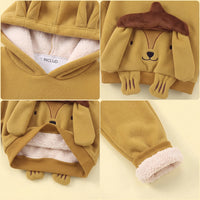 Boys Yellow Ear Applique Regular Sweatshirt With Pants Sets 2 pc. Sets