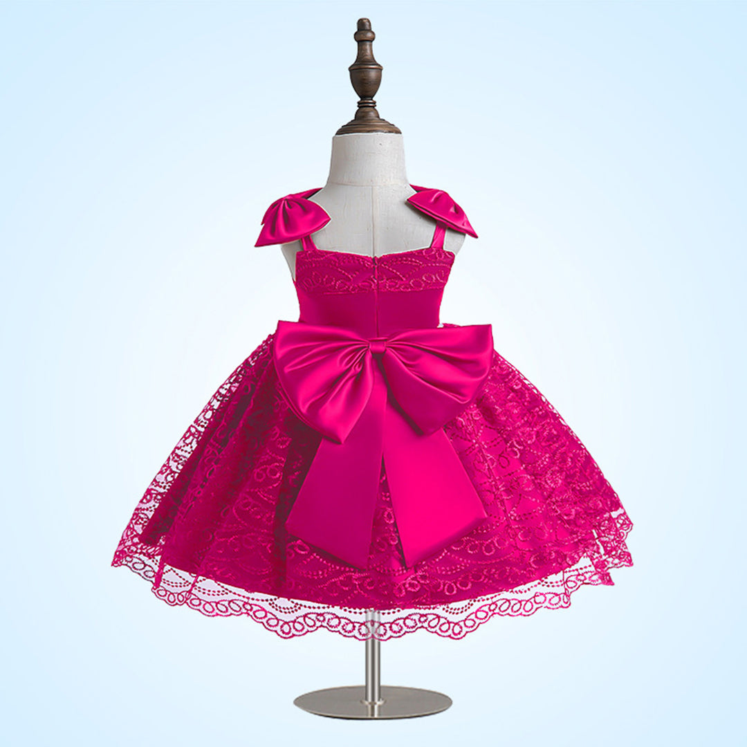 Girls Sleeveless Embroidered Fit & Flare Dress Party Dresses   