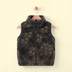 Boys Grey Fleece Tie & Dye Sleeveless Jacket Coats & Jackets Grey 2-3 Y
