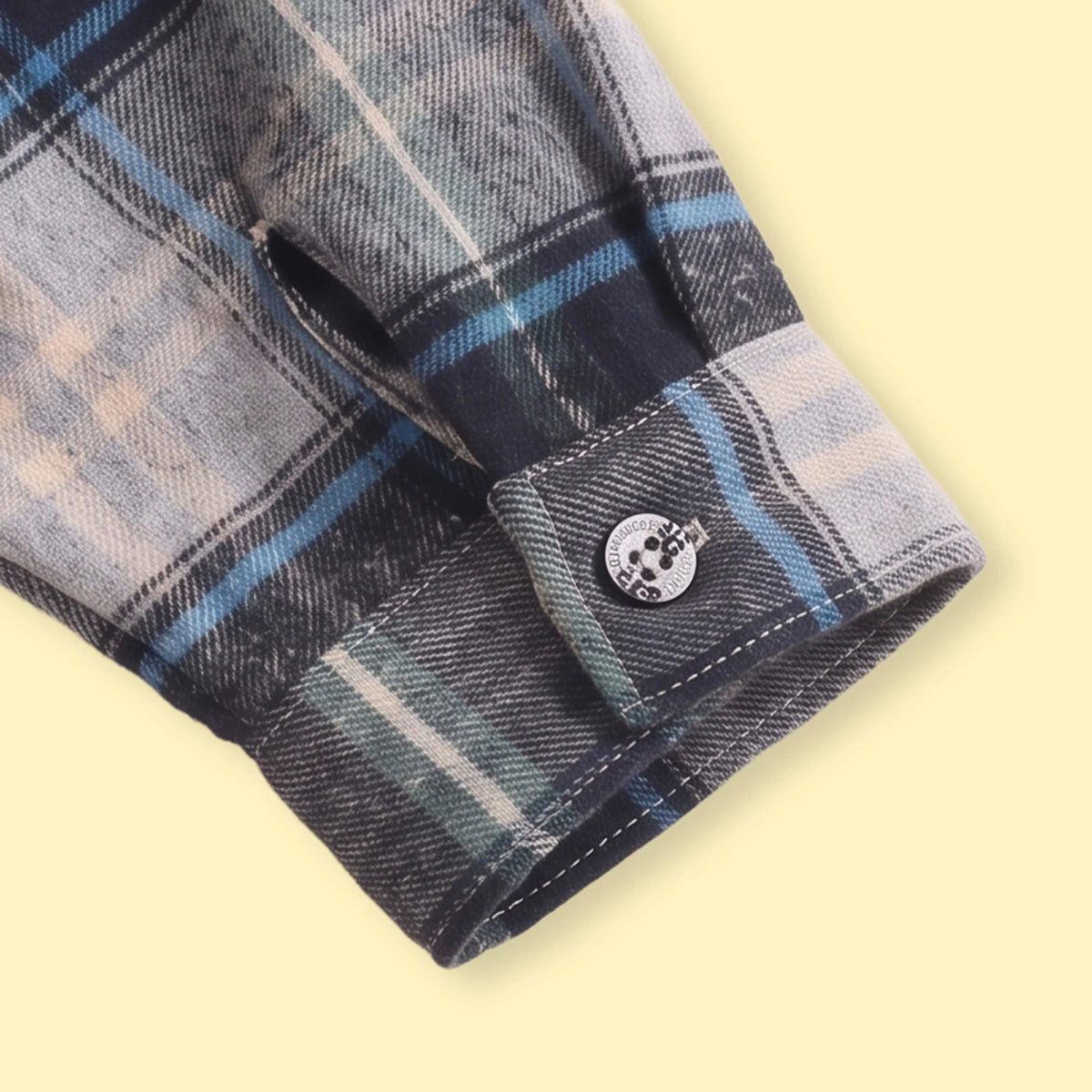 Boys Navy Blue Checked Long Sleeve Hooded Shirt Shirts