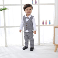 Boys Long Sleeve Jacket Mock Shirt With Trousers Set 2 pc. Sets   