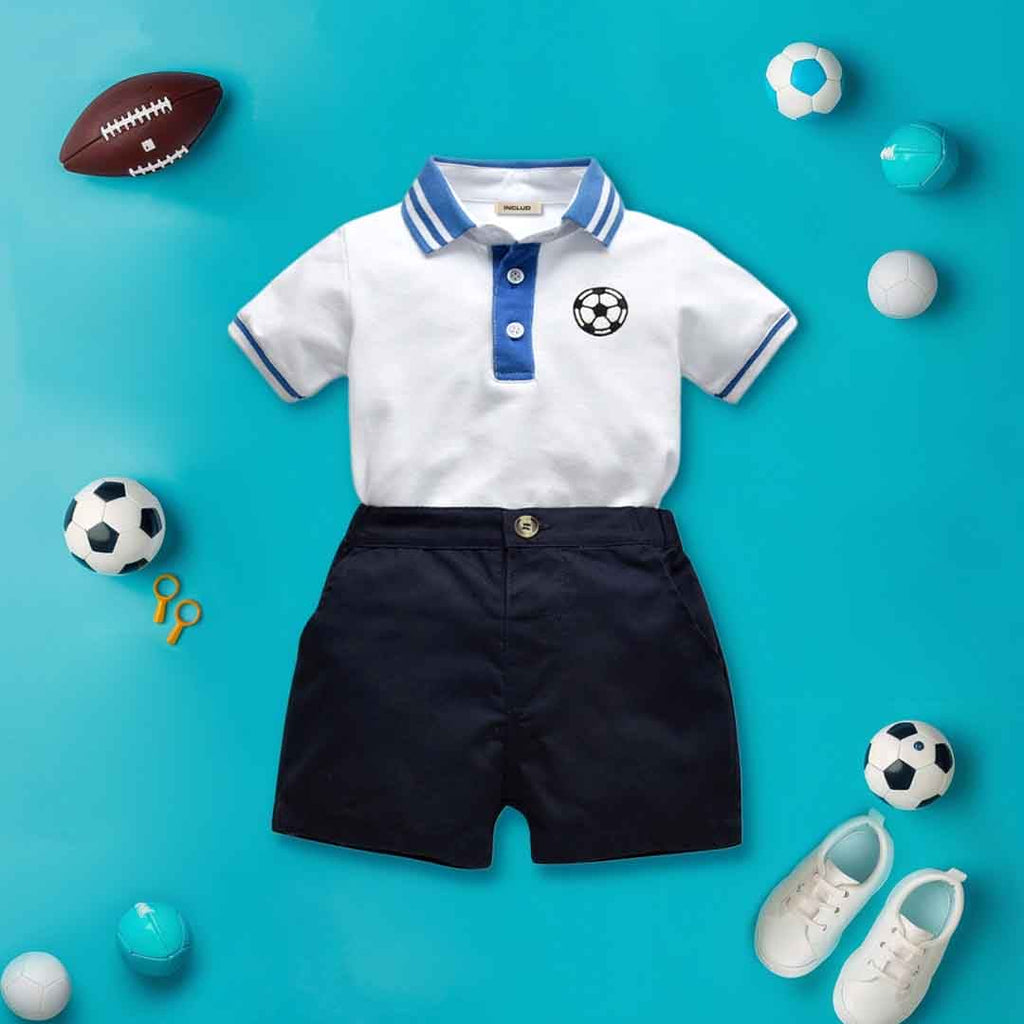 Boys Polo T-Shirt With Shorts Set