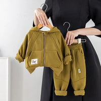 Boys Green Regular Sweatshirt With Trouser Sets 2 pc. Sets Green 1-2 Y