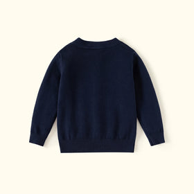 Boys Navy Blue Long Sleeve Cable Knit Sweater Sweaters & Cardigans