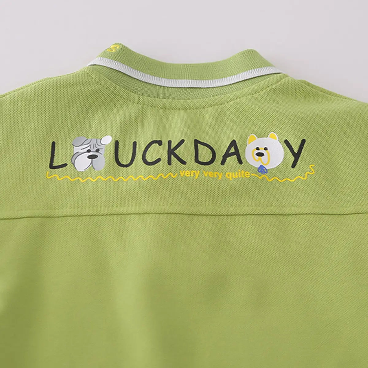 Boys Green Animal Graphic Short Sleeve Polo T-Shirt With Elasticated Shorts Sets 2 pc. Sets