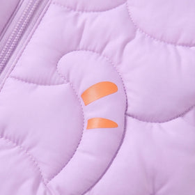Girls Lavender Bear Ear On Hood Quilted Zip-up Jacket Coats & Jackets