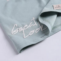 Boys Sea Green Graphics Short Sleeves T-Shirt With Shorts Set Sets
