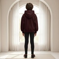 Boys Maroon K-POP Fever Graphics Hoodies Sweatshirts & Hoodies
