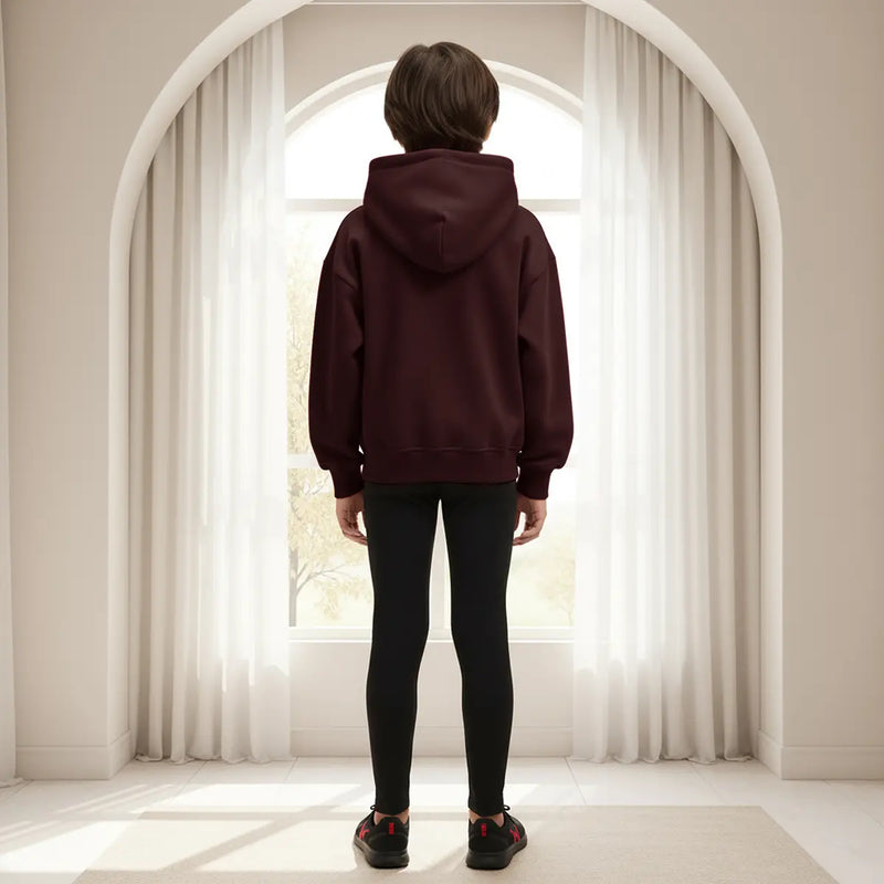 Boys Maroon K-POP Fever Graphics Hoodies Sweatshirts & Hoodies