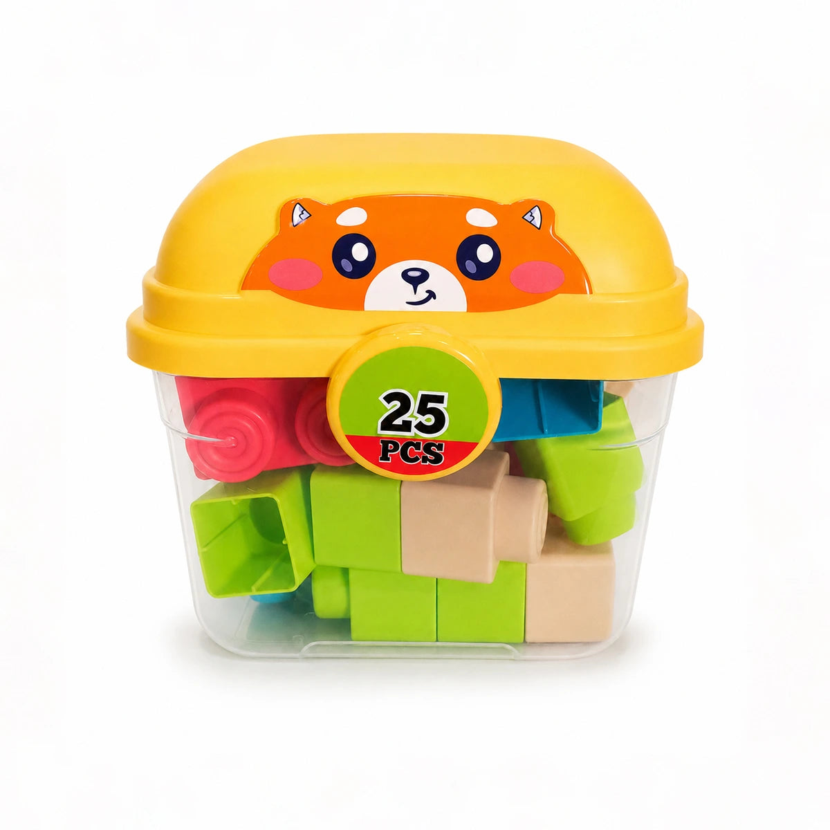 Unisex Yellow 25 PCS Soft Glue Building Blocks for Kids Trending Accessories