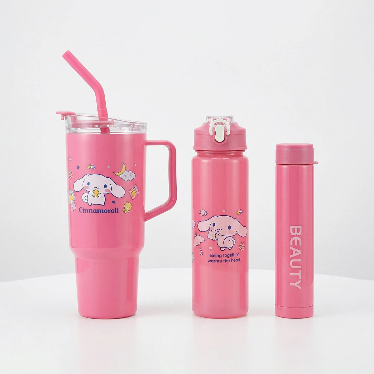 Pink 3-in-1 Hydration Bottle Set - Tumbler, Sports & Slim Trending Accessories Pink Onesize