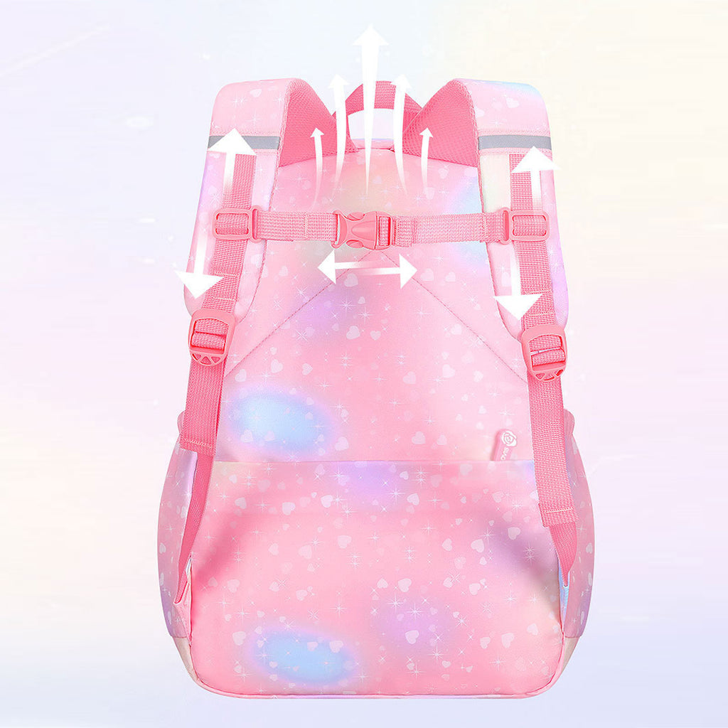 Girls Pink Multi-Compartment School Backpack Trending Accessories