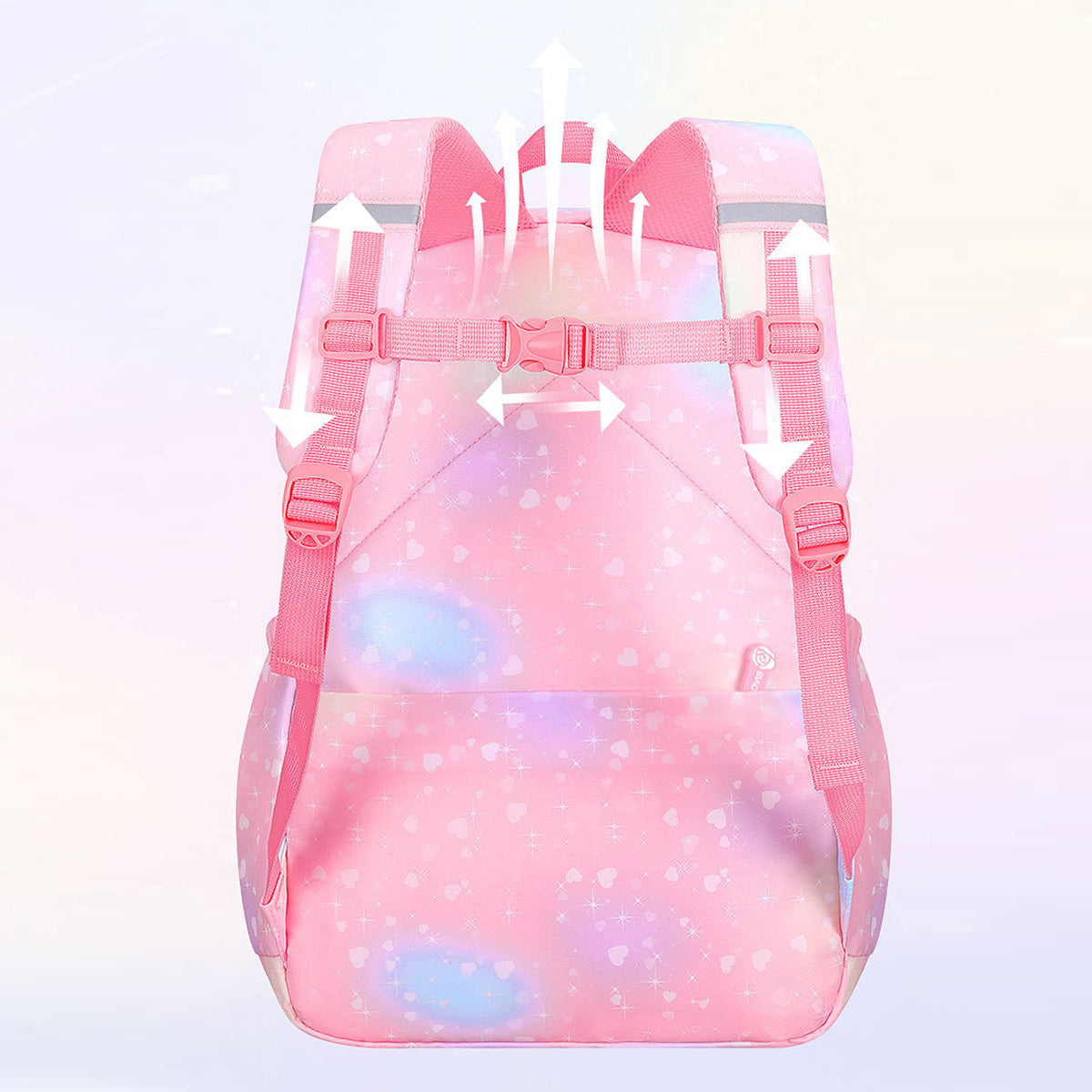 Girls Pink Multi-Compartment School Backpack Trending Accessories