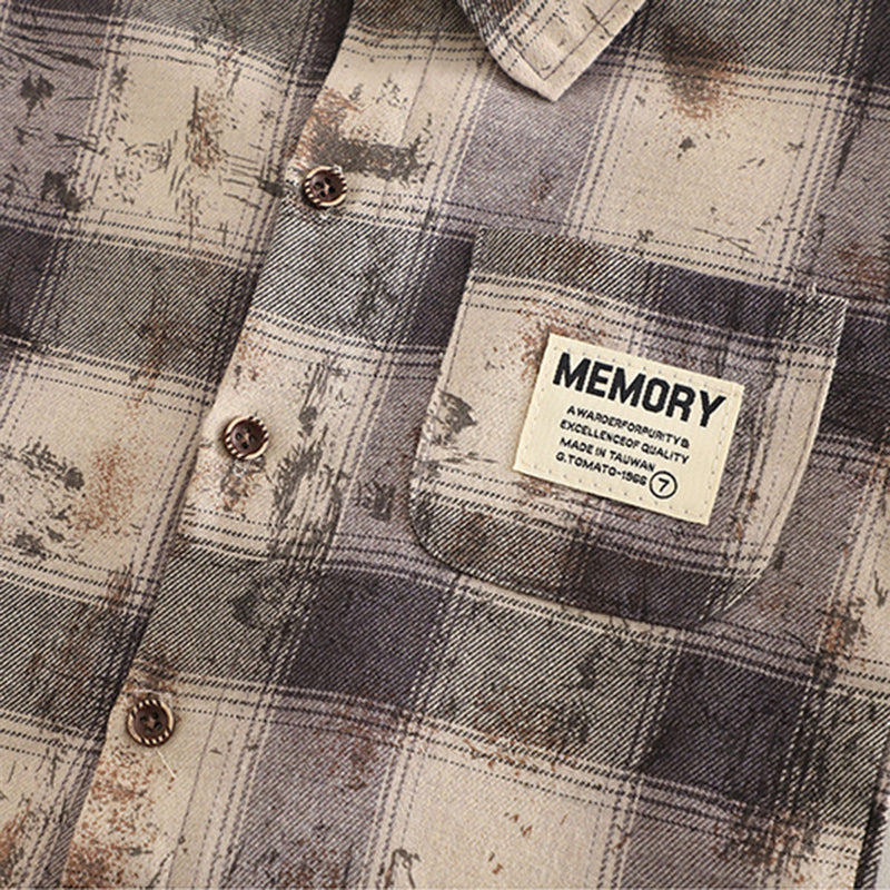 Boys Beige Checked Shirt With T-Shirt & Denim Pants Set Sets