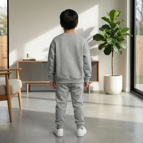 Boys Grey K-Pop Nova Beat Graphics Sweatshirt With Jogger Co-ord Sets Sets