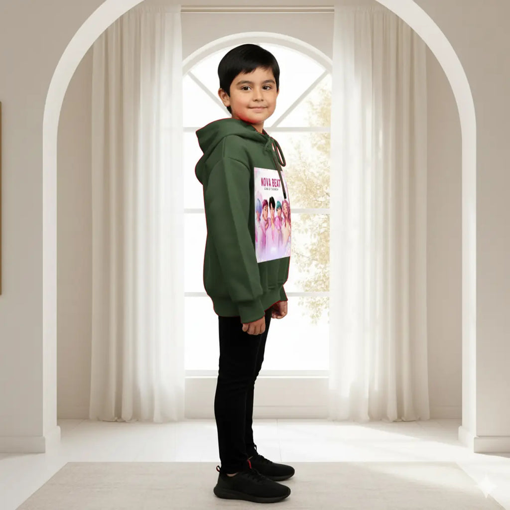 Boys Green K-Pop Nova -Beat Graphics Hoodie Sweatshirts & Hoodies