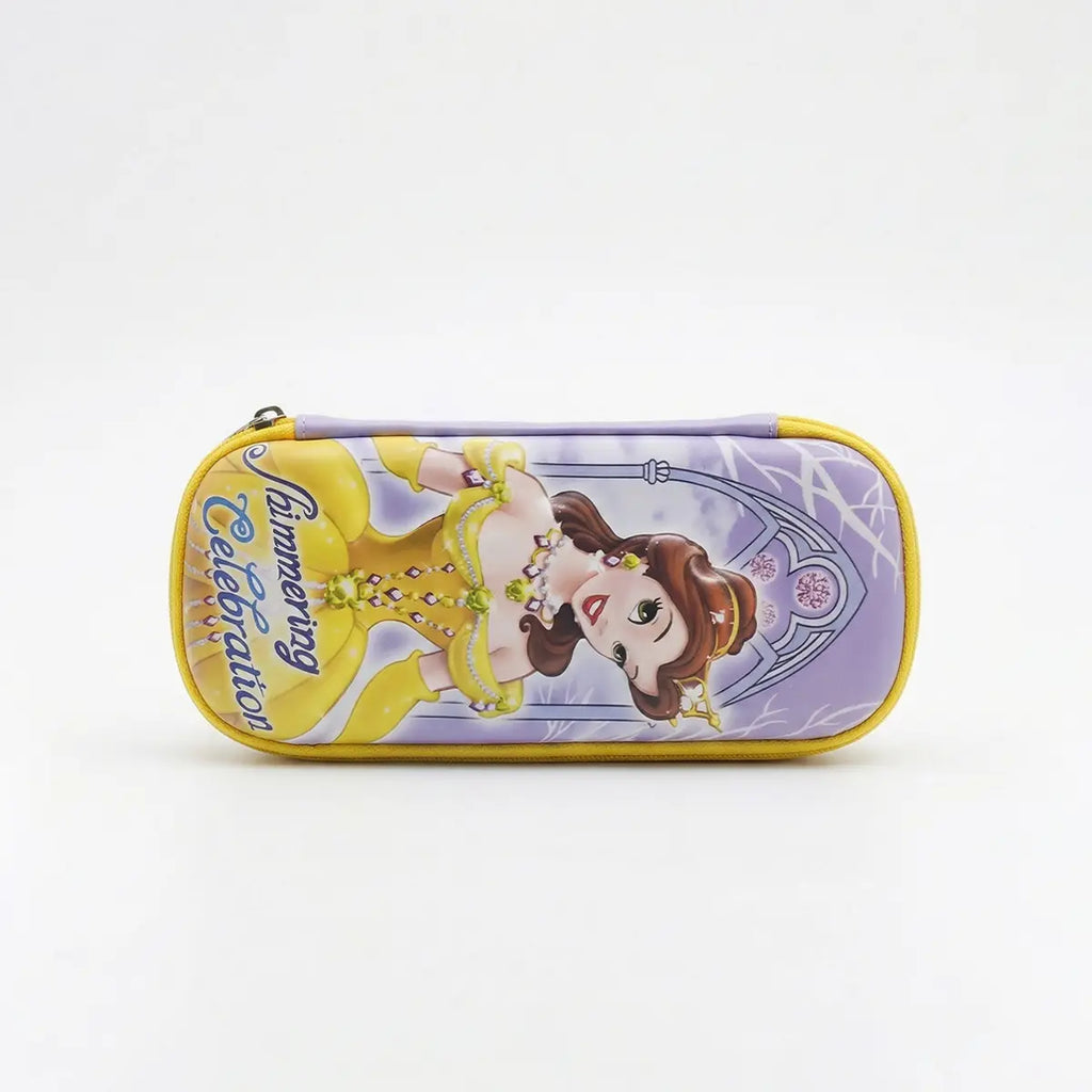 Princess Hard Case Pencil Pouch for Girls Trending Accessories Yellow Onesize