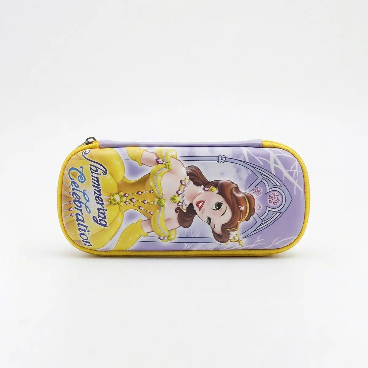 Princess Hard Case Pencil Pouch for Girls Trending Accessories Yellow Onesize