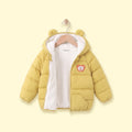 Boys Yellow Bear Ear On Hood Quilted Zip-up Jacket Coats & Jackets Yellow 1-2 Y