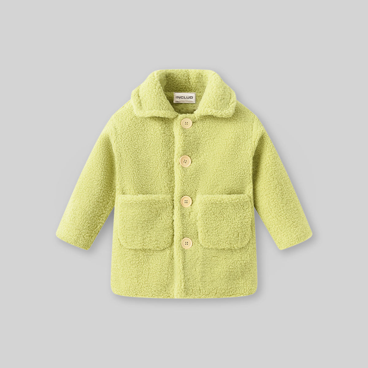 Girls Lime Yellow Spread Collar Tailored Jacket Coats & Jackets