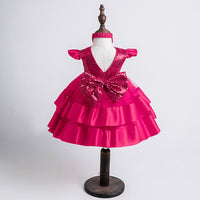 Girls Sequins Embellished Party Dress Party Dresses   