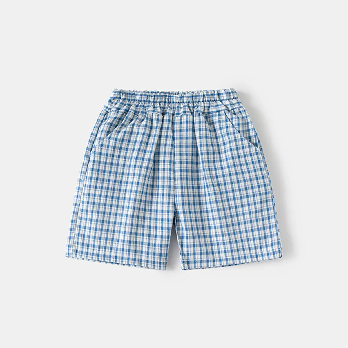 Boys Blue Checked Short Sleeves Shirt & Shorts Co-ord Sets Sets