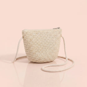 Girls Beige Grape Applique Sling Bag Sling Bags