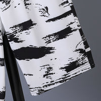 Boys White Abstract Printed T-Shirt With Elasticated Shorts Set 2 pc. Sets