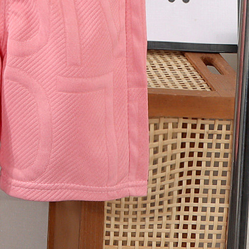 Girls Pink Embossed Print Short Sleeve T-Shirt With Shorts Sets 2 pc. Sets
