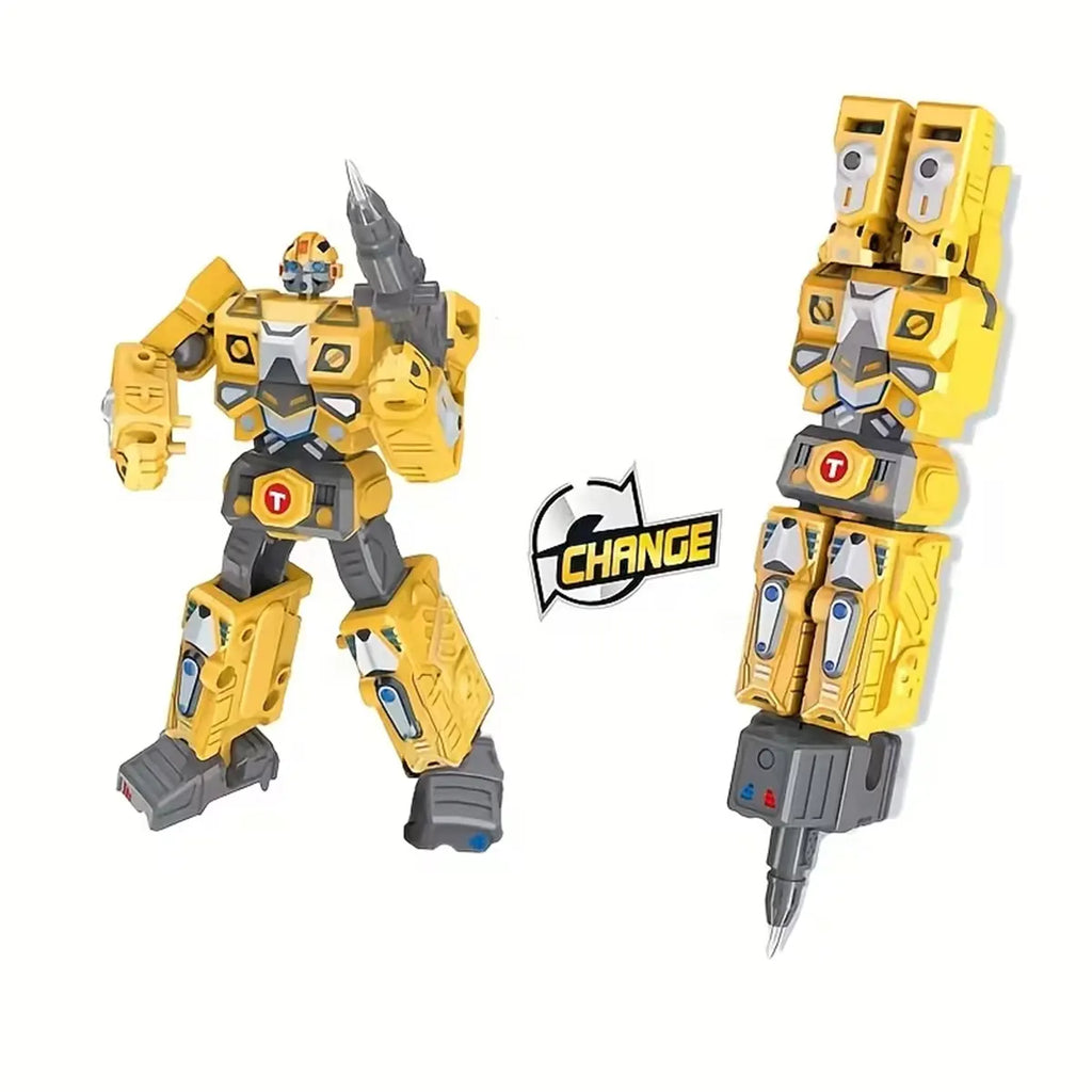 Kids Yellow Robot-to-Pen Transforming Toy Trending Accessories Yellow Onesize