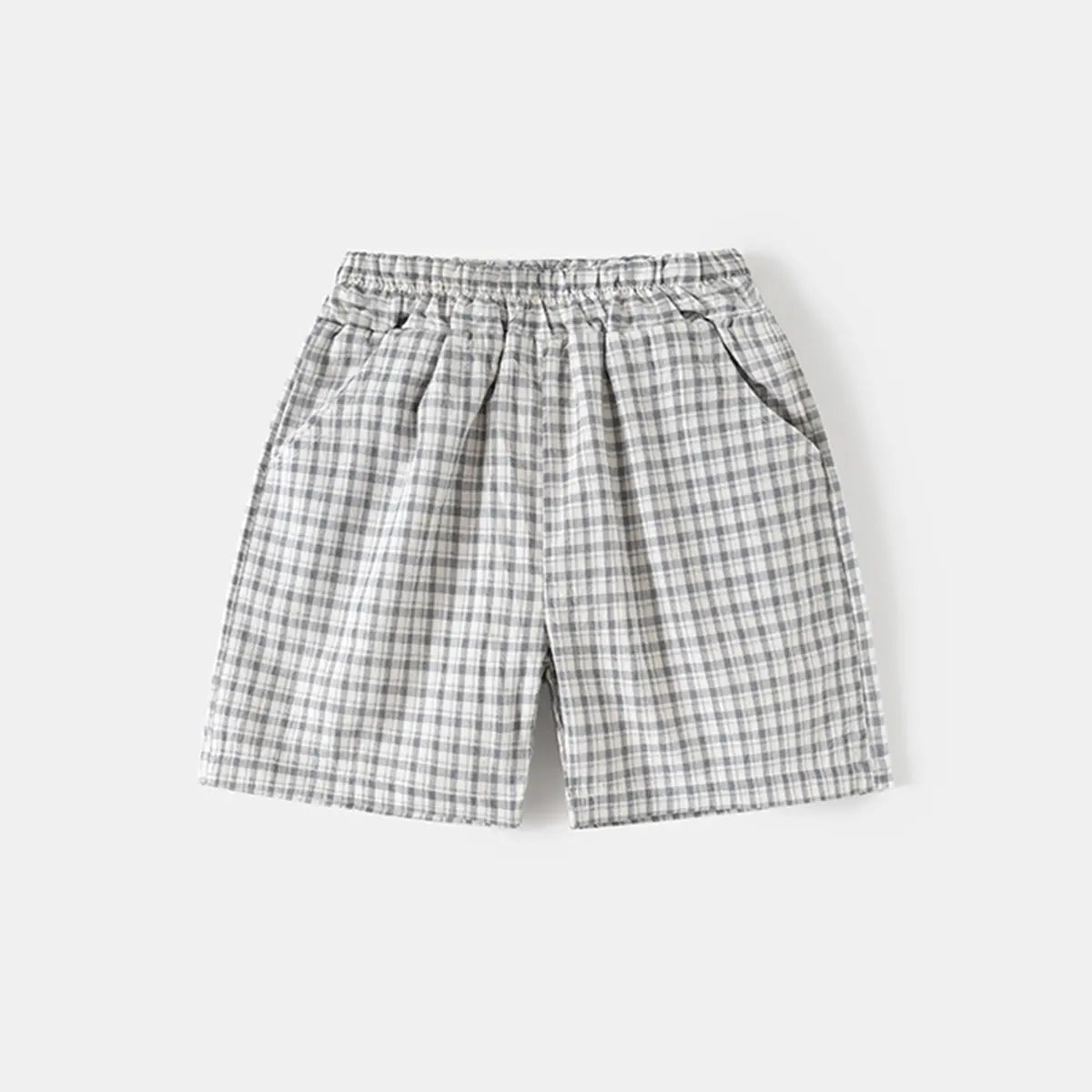 Boys Grey Checked Short Sleeves Shirt & Shorts Co-ord Sets Sets