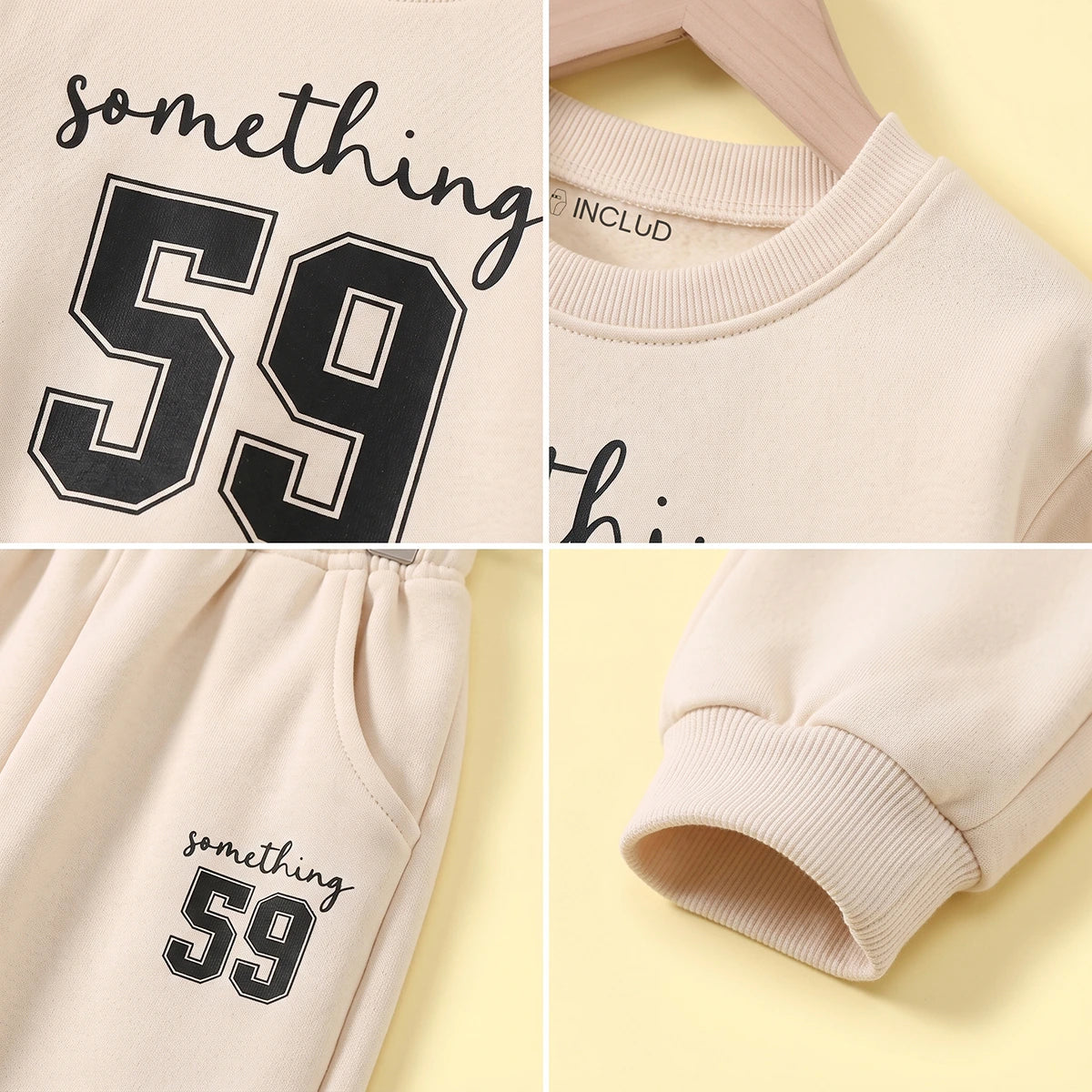 Boys Apricot Typographic Sweatshirt & Joggers Co-ord Sets Sets